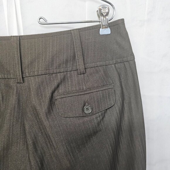 Dressbarn Brown Striped Trousers Y2K Business Office Bootcut 10 - Picture 9 of 13
